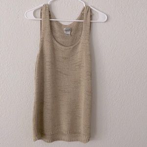 Chico’s tan sweater tank Size 2/small